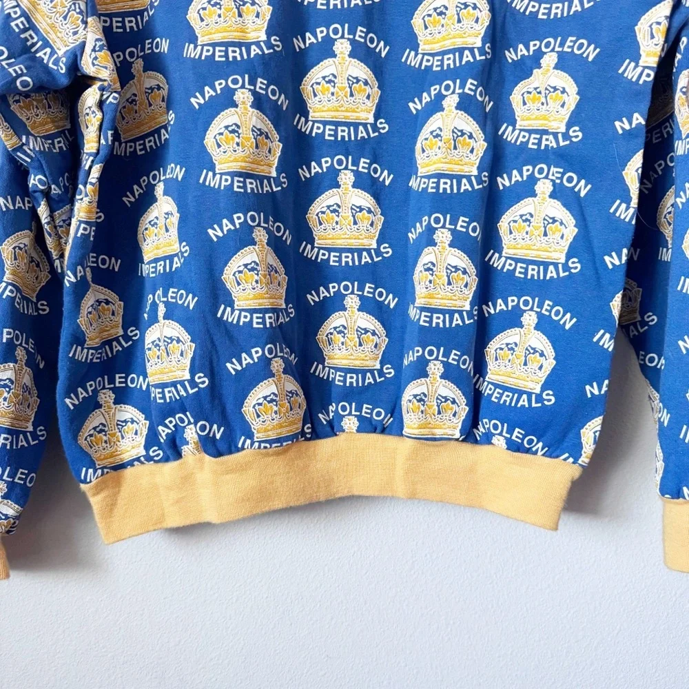 Vintage Napoleon Blue and Yellow Men's Sweatshirt - Picture 10 of 10